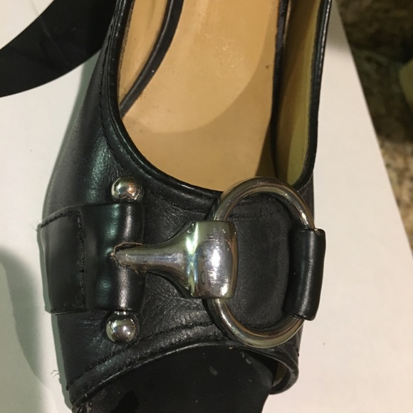 Black leather wedge - Picture 2 of 3
